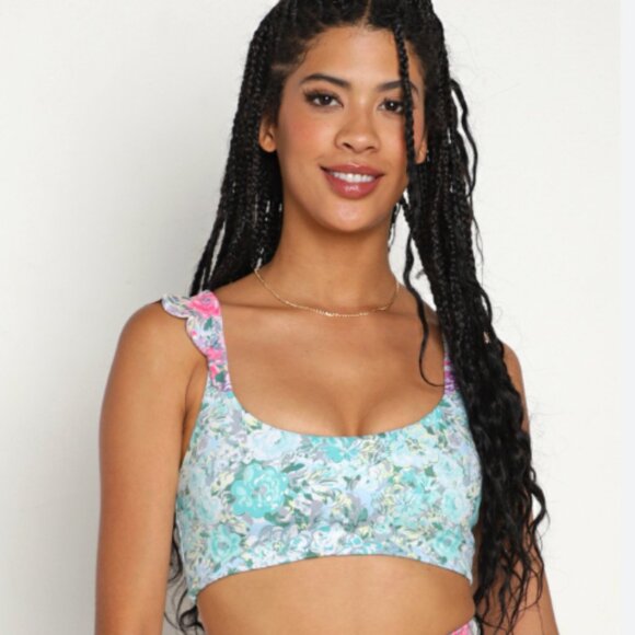 Beach Riot Sport Audrey Floral Sports Bra Top - Picture 2 of 8